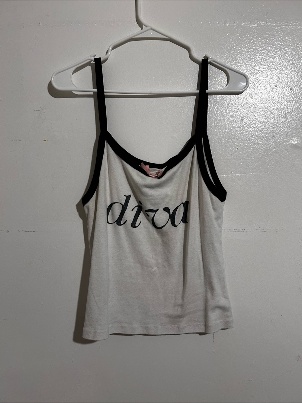 Hand printed "Diva" cami